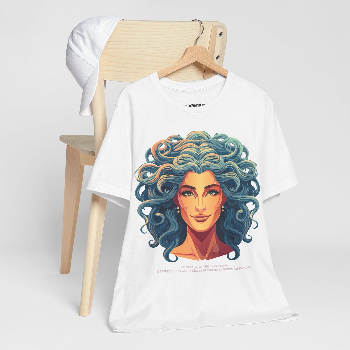 Medusa Goddess Shirt Unisex Graphic Tee by Retro2Nova Vintage Style Cotton Short Sleeve