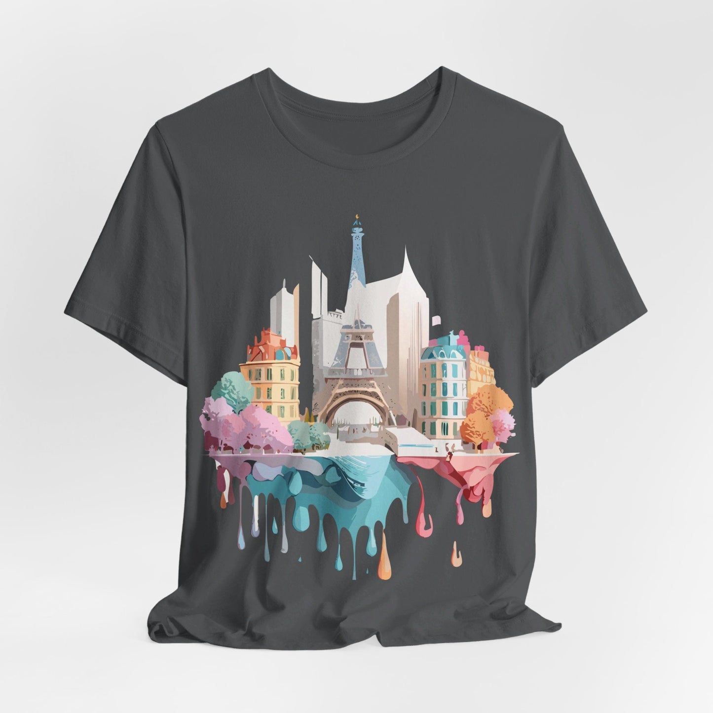 Paris Tourist Graphic Tee Unisex Jersey Short Sleeve Shirt by Adelpha Art Design Vintage Inspired