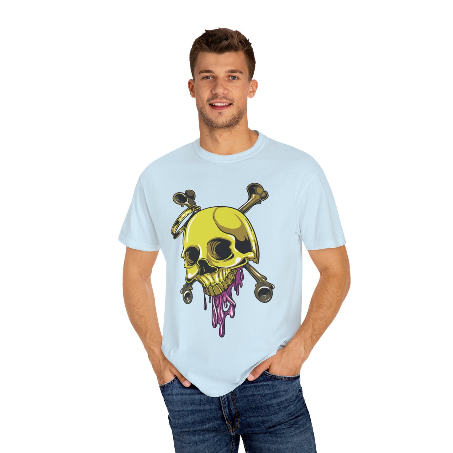 Unisex Cotton Tee Shirt with Skull