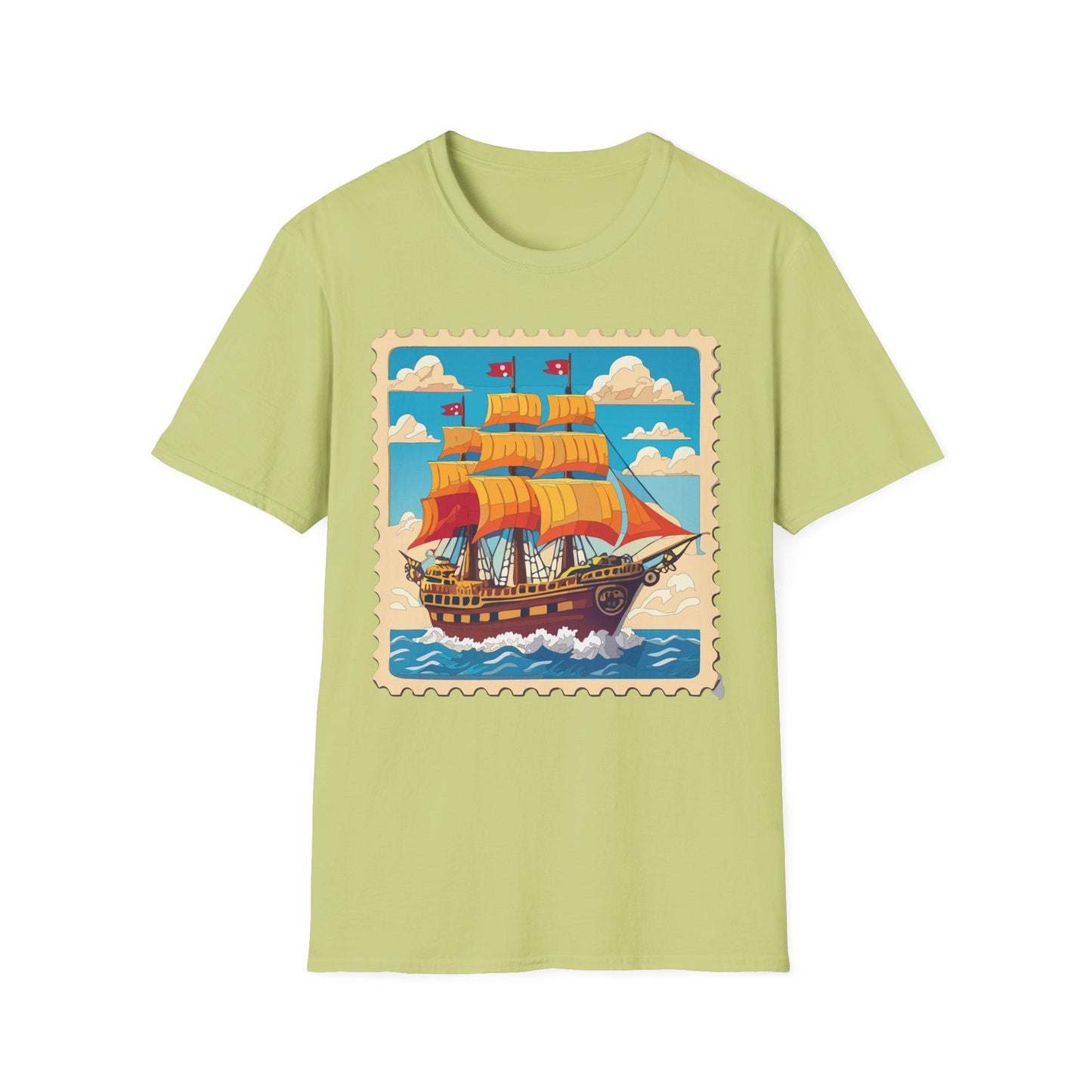 Unisex Softstyle Frigate Ship T Shirt 100 Percent Ring Spun Cotton Gildan 64000 Tee
