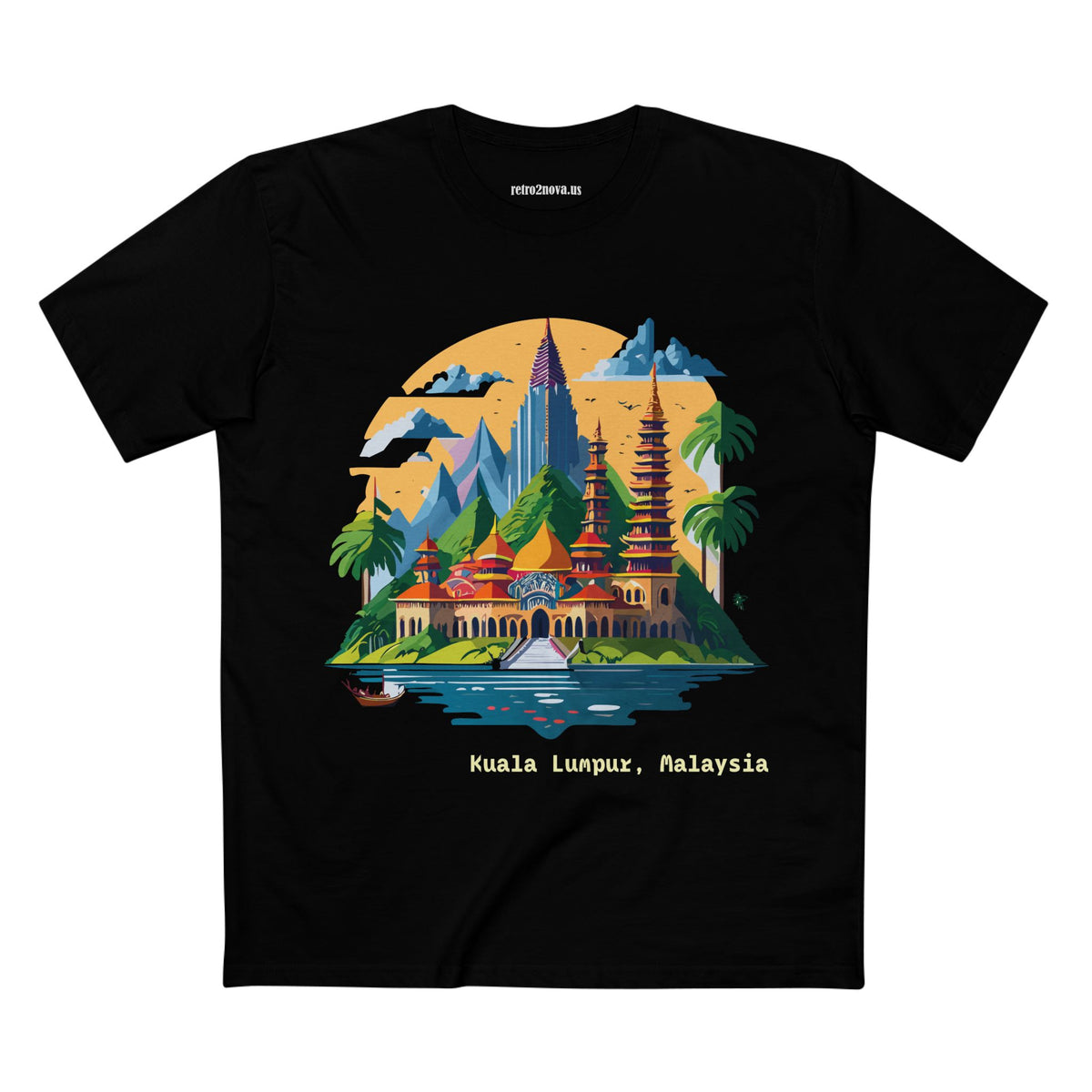 Kuala Lumpur Malaysia skyline illustration T-Shirt | Travel souvenir tee