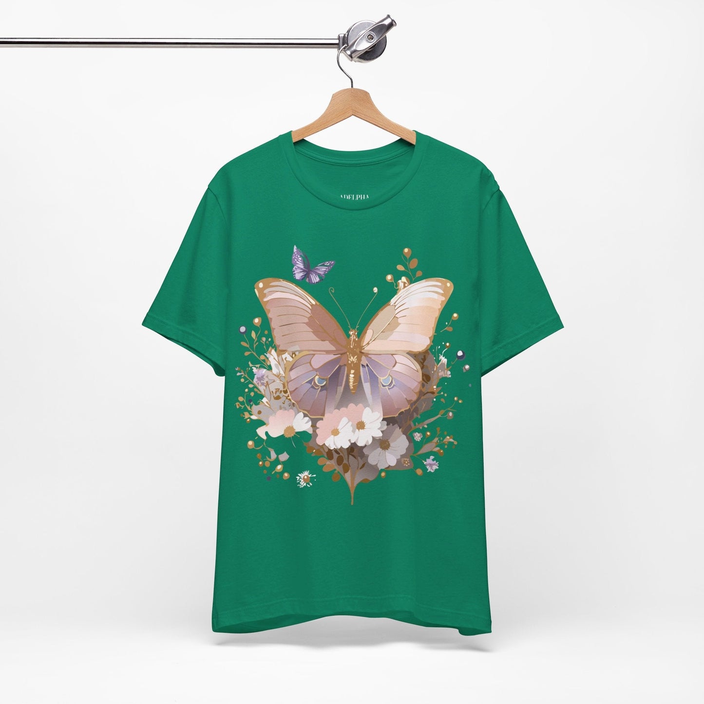 Butterfly Graphic Tee From Adelpha Unisex Short Sleeve Vintage Artwork