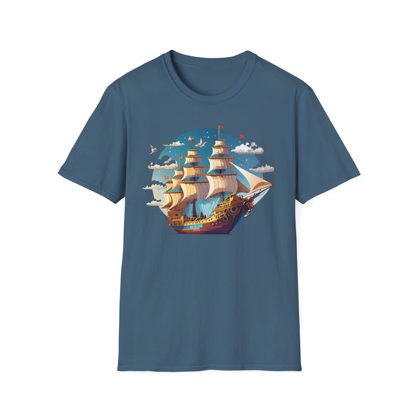 Ship T Shirts Frigate Vessel Tee Shirt Unisex Gildan Softstyle 64000 Cotton Tee Comfort Fit
