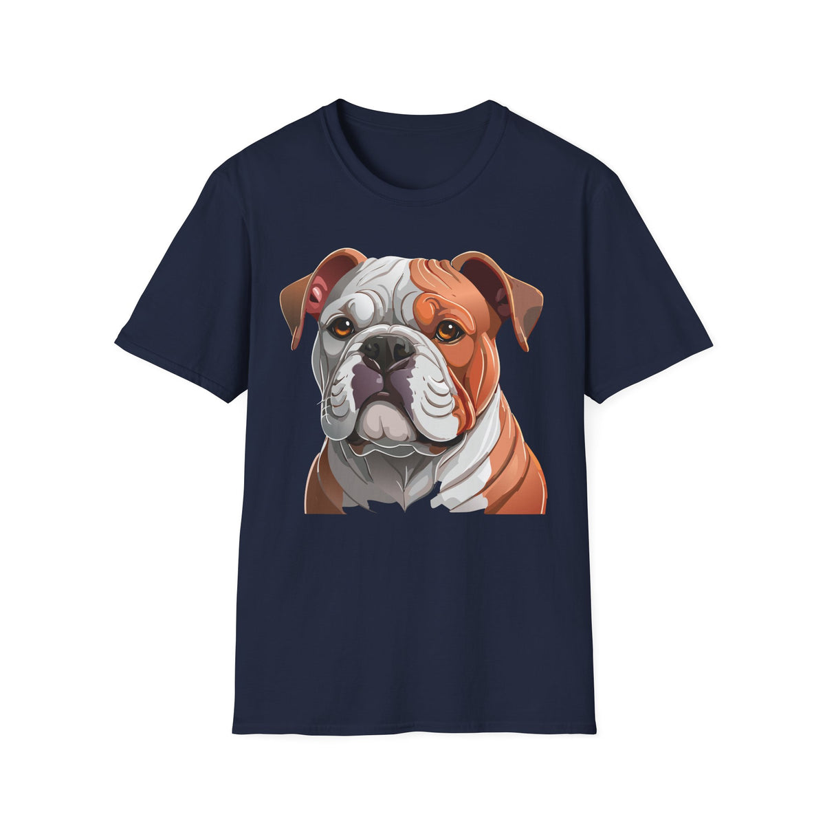 Bulldog Face T-Shirt | English Bulldog Illustration