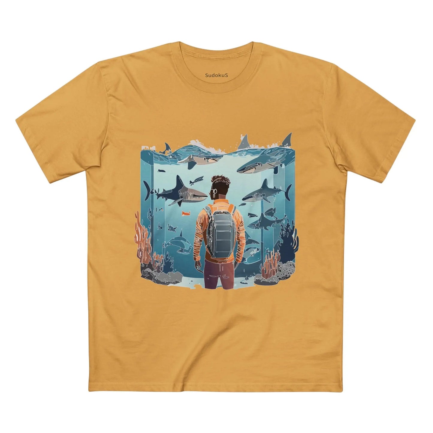 Ocean Coast Graphic Unisex 100 Cotton Staple Tee 6