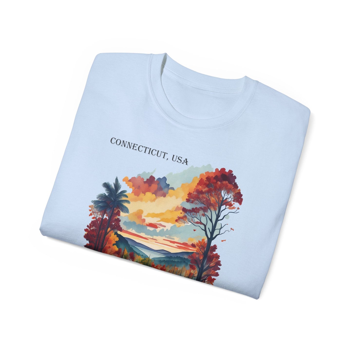 Connecticut Graphic Unisex Cotton T‑Shirt 1