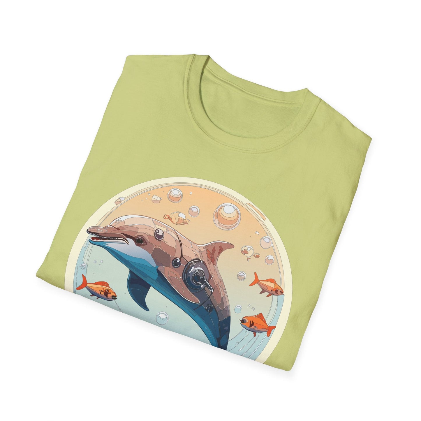 Dolphin Shirt Unisex Softstyle Tee 100 Percent Ring Spun Cotton Breathable Gildan 64000