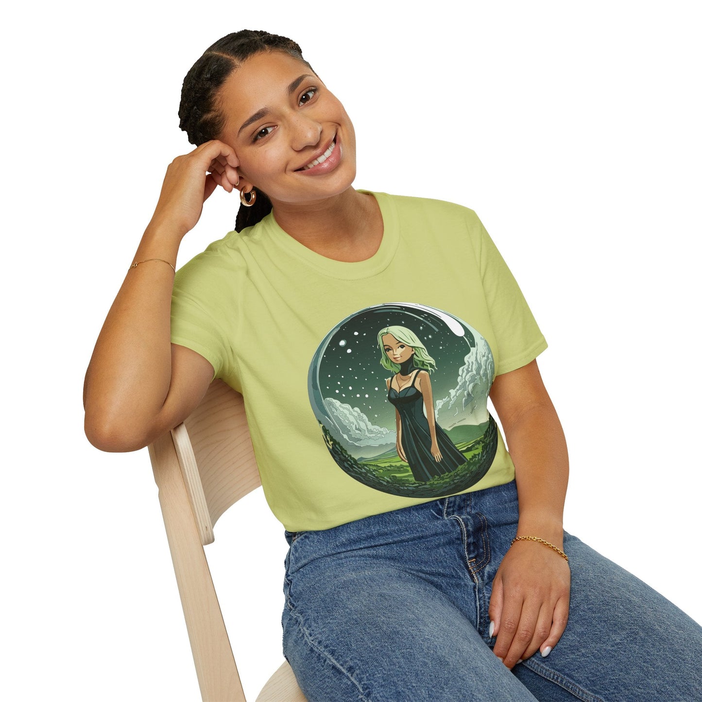 Womens Graphic T Shirt Art Design Tee Ladies Short Sleeve Softstyle 64000 Cotton Ring Spun