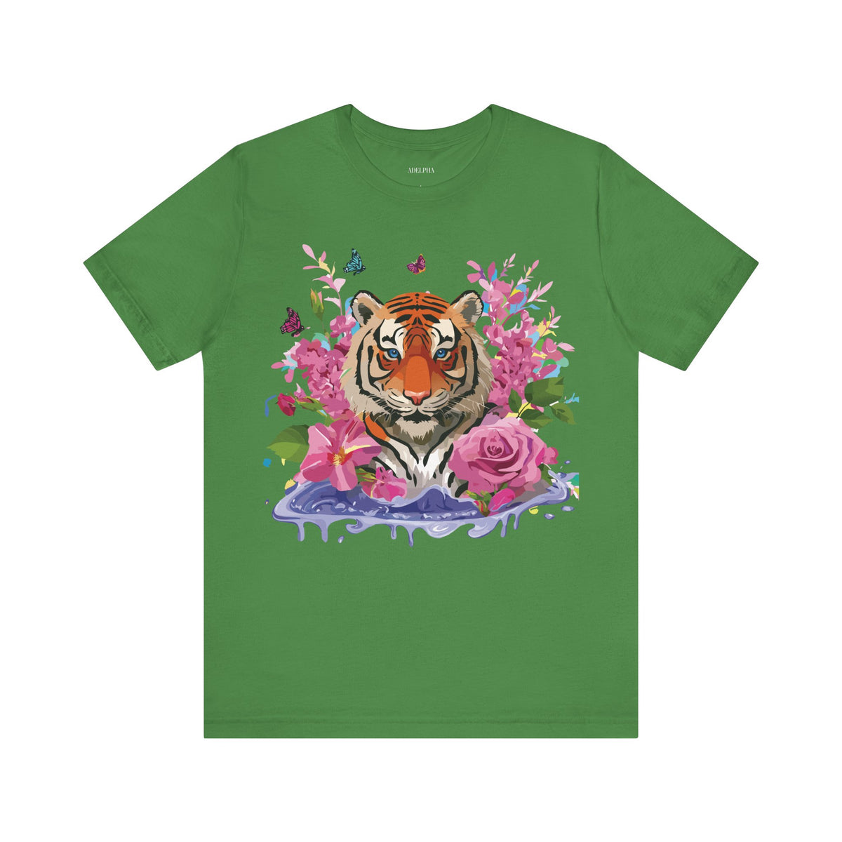 Tiger Graphic Unisex Cotton Bella+Canvas Tee with Art Animal Design e65