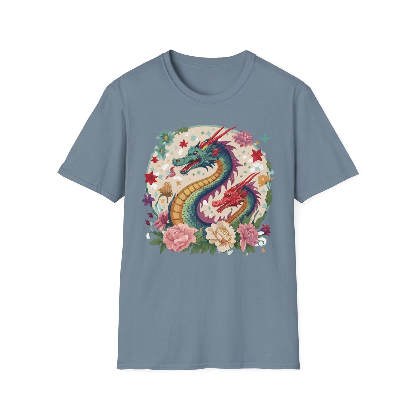 Dragon Graphic Unisex 100 Cotton Tee with Animal Artwork Design 6