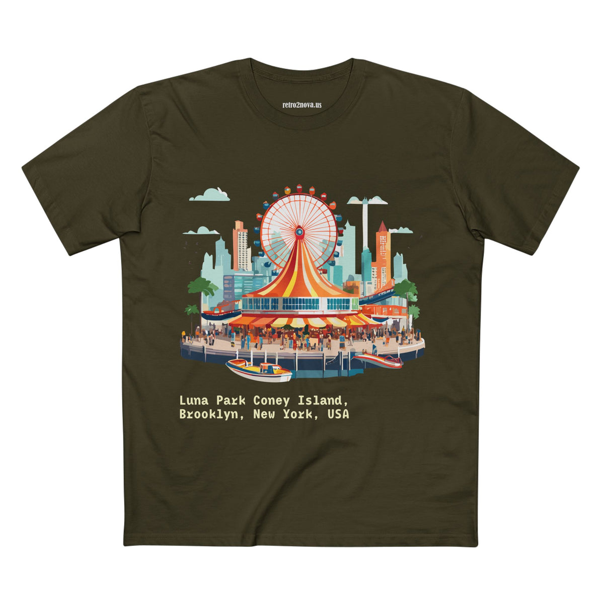 Luna Park Coney Island Carousel T-Shirt | Brooklyn New York Tee