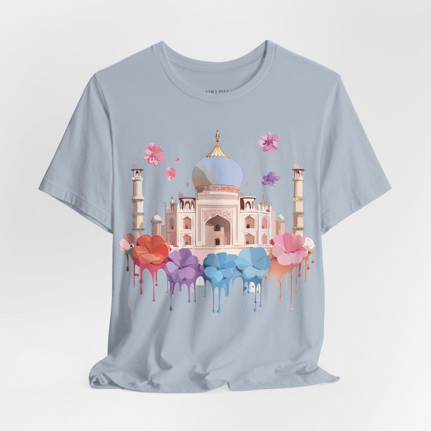 Taj Mahal Graphic Tee Unisex Short Sleeve Shirt By Adelpha With Vintage Inspired Artwork