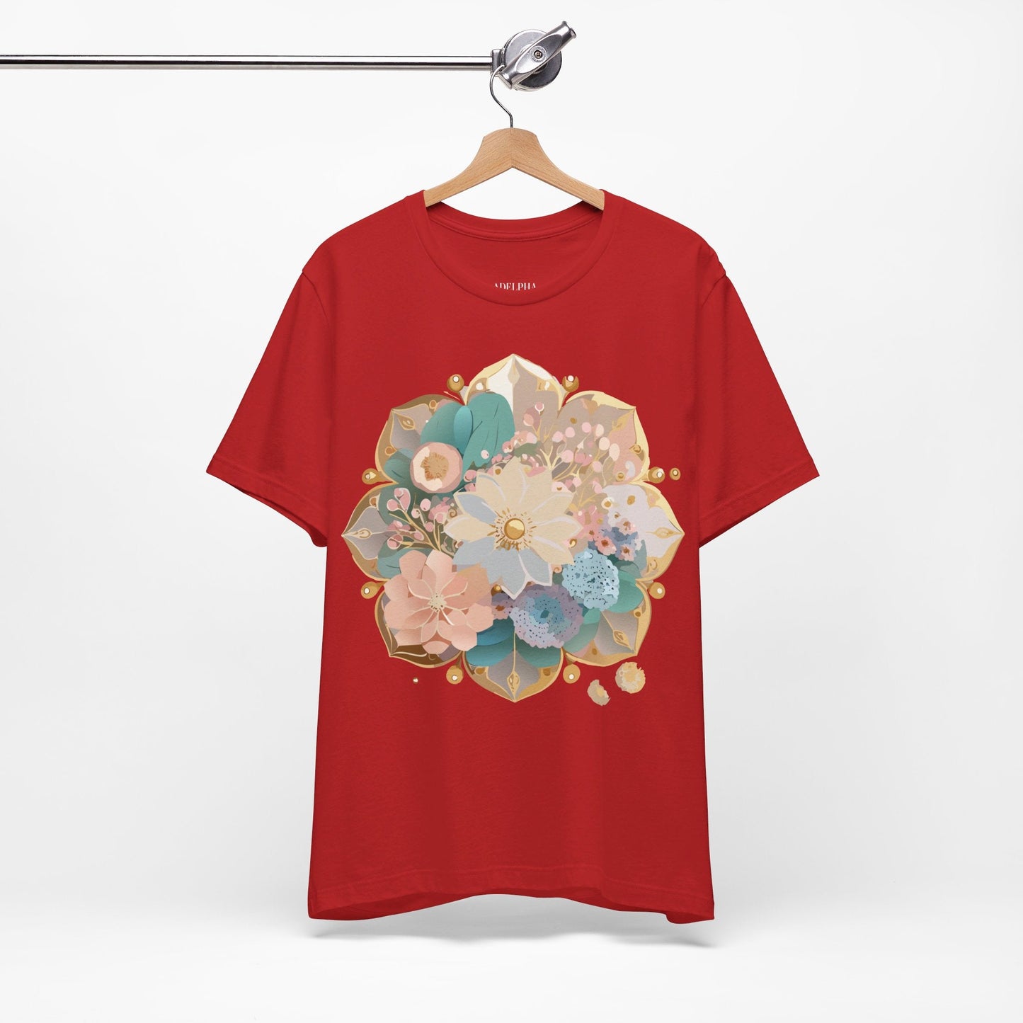 Mandala Graphic Unisex 100 Cotton Vintage Floral Artwork Tee 14