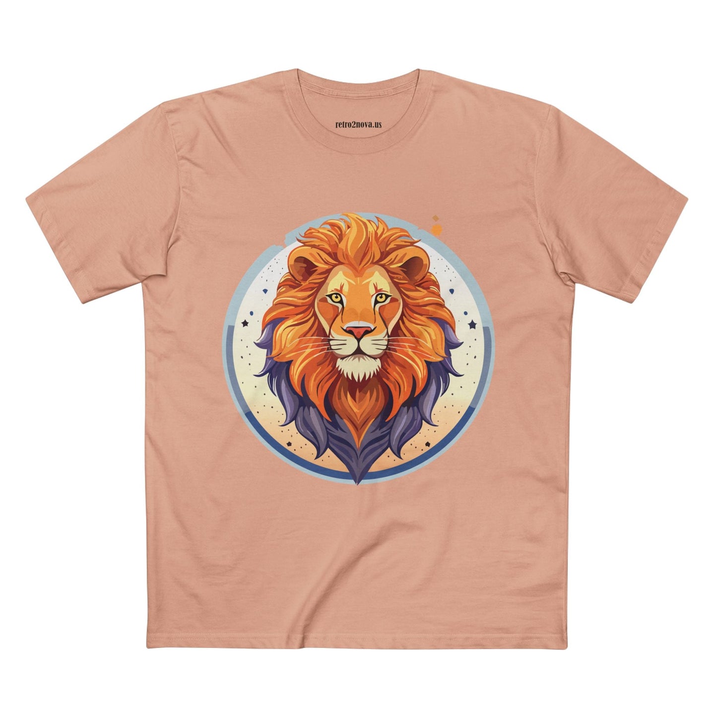 Unisex Premium Cotton Lion Art Tee Shirt By Retro2Nova Original Artwork Collection For Everyday Comfort