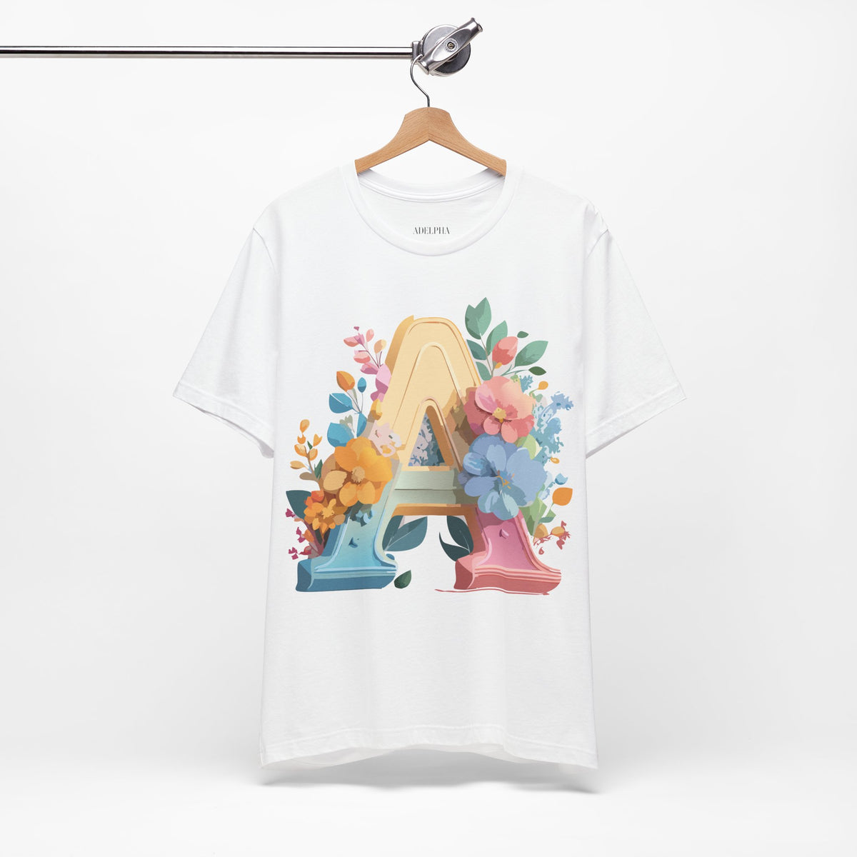 Letter A Graphic Unisex Cotton Bella+Canvas Tee with Art Letter Design