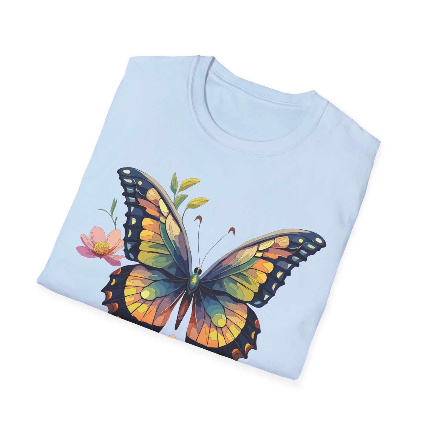 Butterfly Shirt Unisex Monarch Butterfly T Shirt Softstyle Cotton Tee One Hundred Percent Ring Spun
