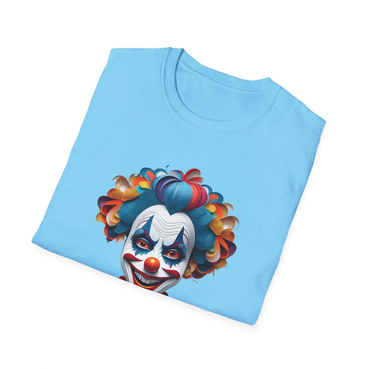 Clown Shirt Unisex T Shirt Short Sleeve Funny Man Circus Tee Gildan Softstyle 64000
