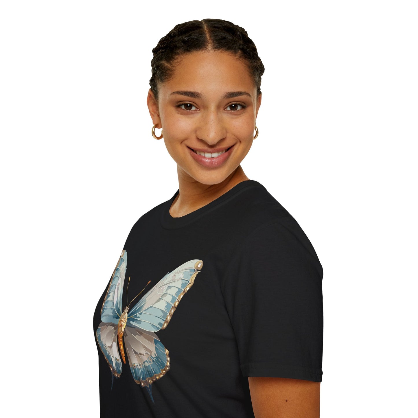 Butterfly Emblem Shirt Unisex T Shirt Gildan Softstyle 64000 Monarch Print Cotton Tee Everyday