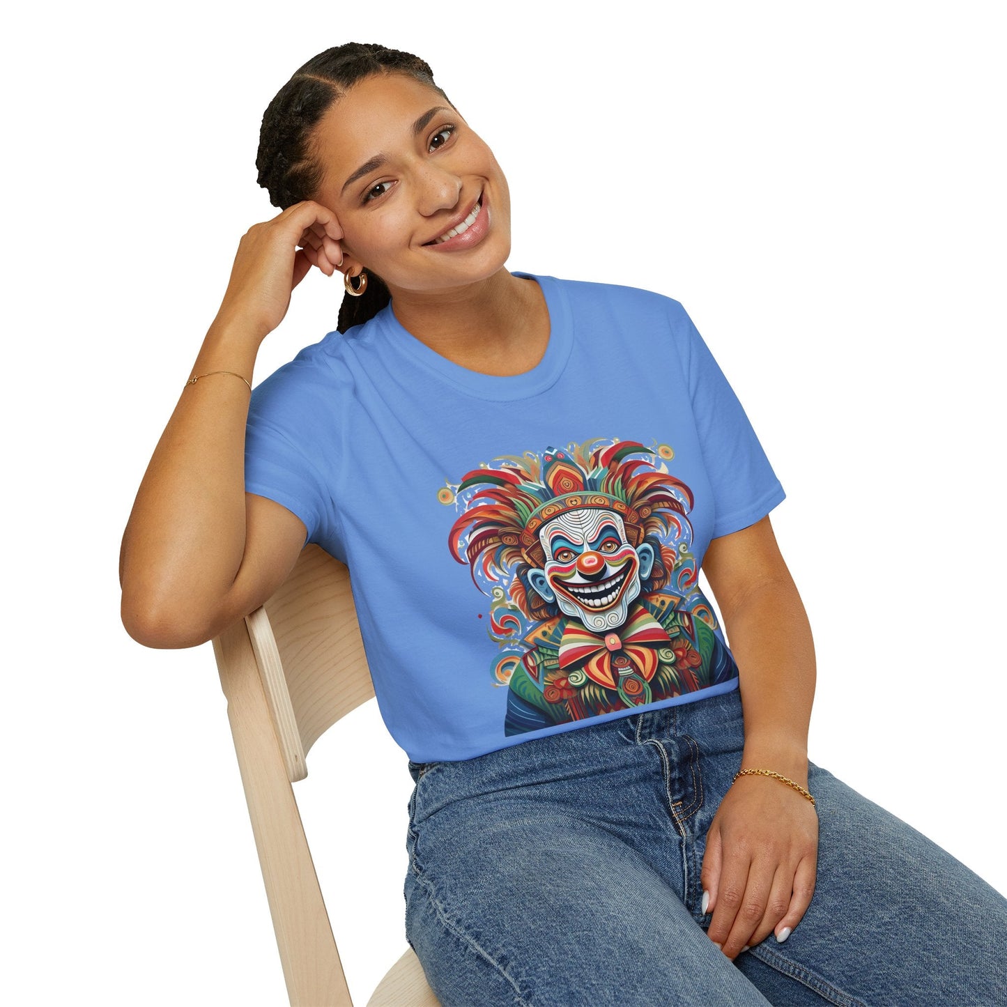 Clown Shirt Unisex Tee Funny Man Circus Shirt Scary Man Tee Gildan Softstyle 64000
