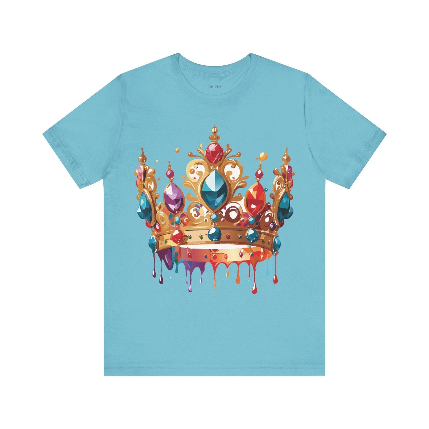 Adelpha Vintage Inspired Graphic Tee Crown Shirt Unisex Short Sleeve Art Design Edition