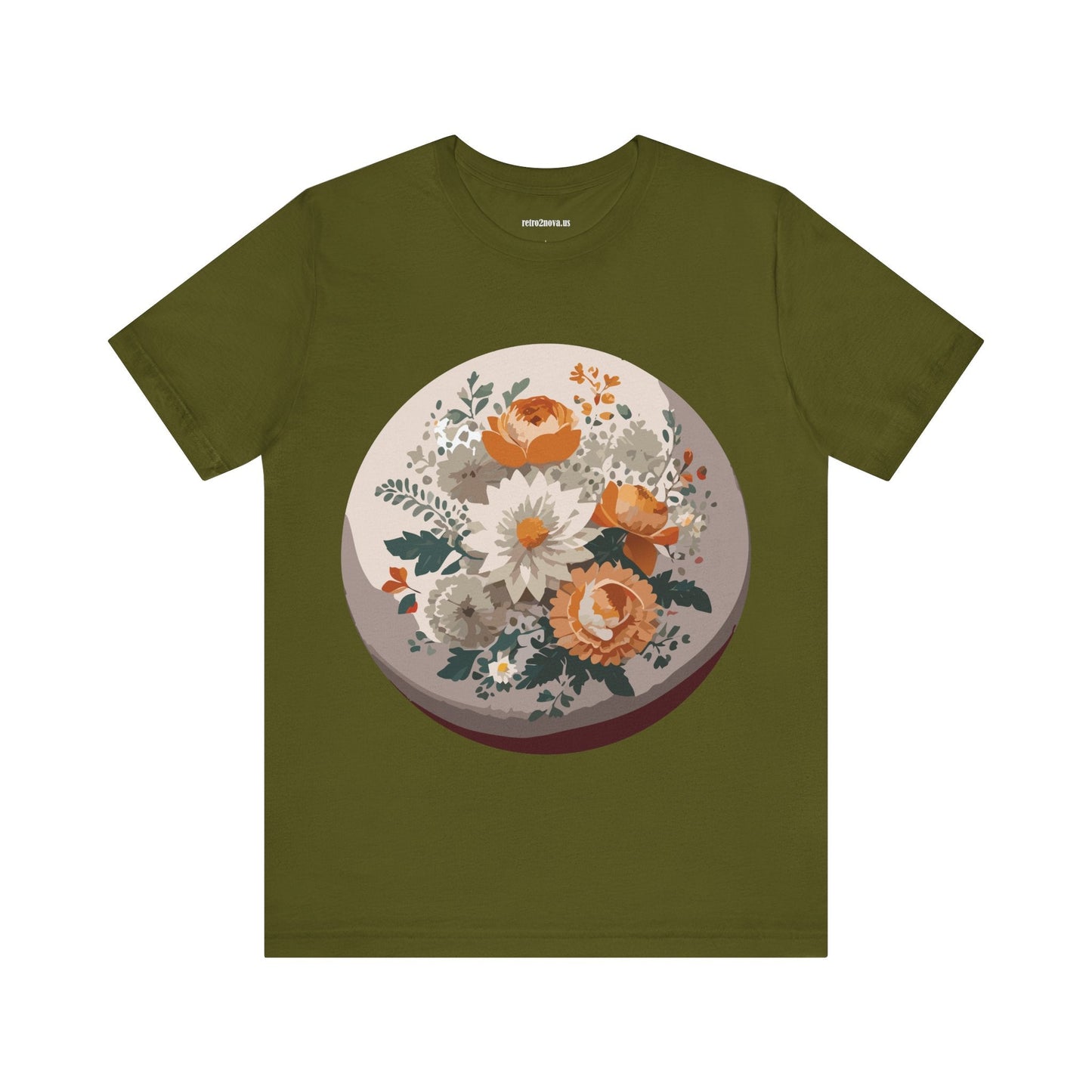 Floral Shirt Unisex Floral Print Jersey Tee Lightweight Breathable From Flowers Collection