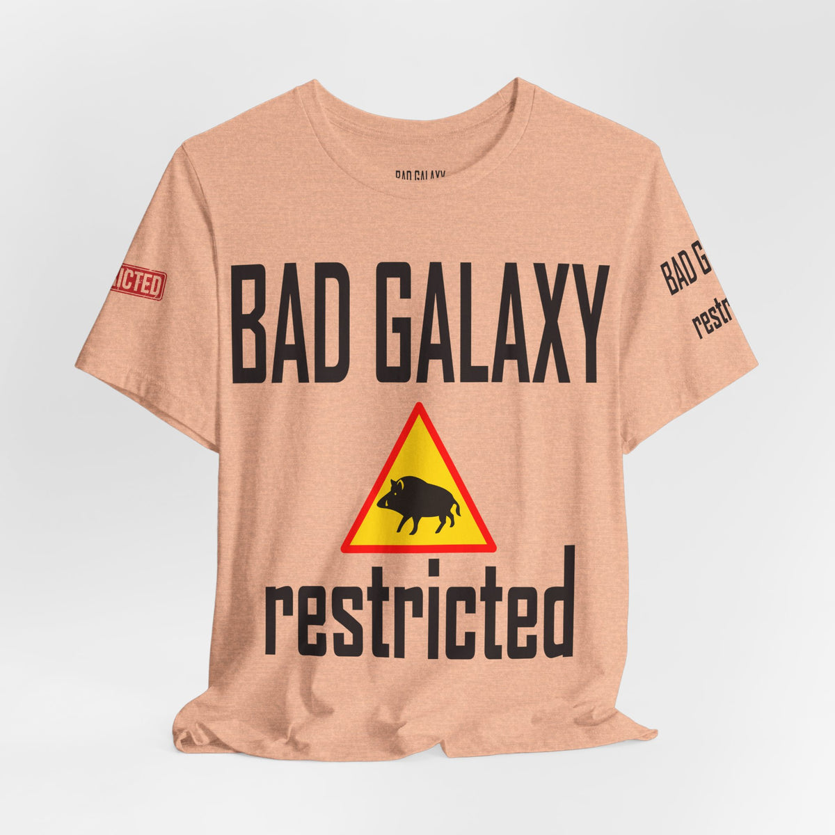 Art Red Stamp Graphic Unisex Cotton Bella+Canvas Tee with Art Design b95
