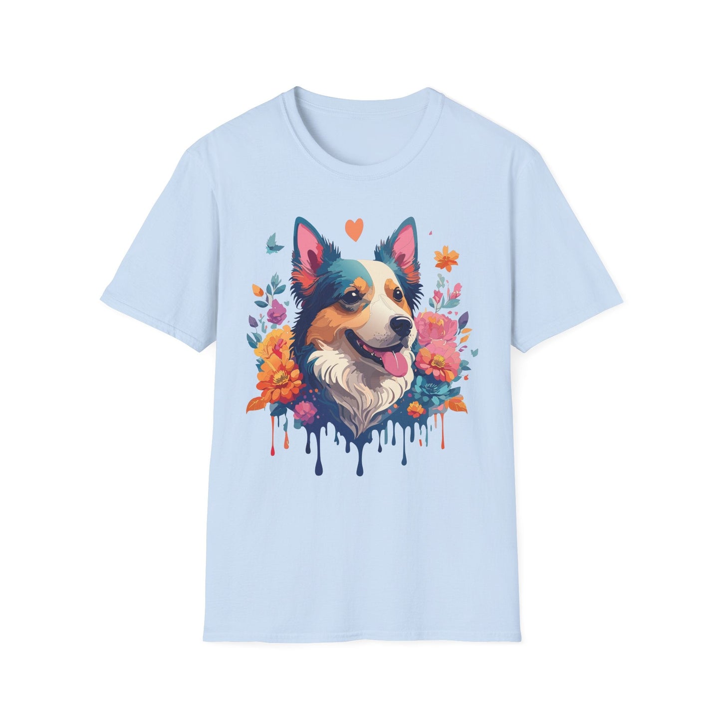 Animal Print Dog Shirt Unisex Softstyle Cotton Tee For Pet Lovers