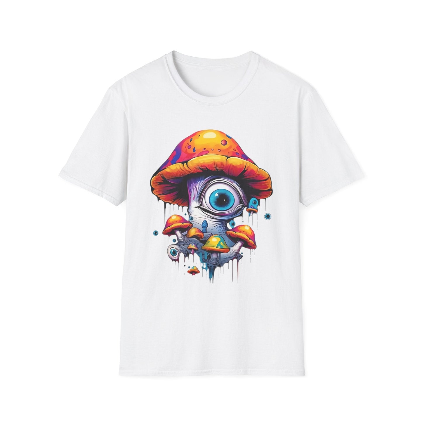 Unisex Mashroom T Shirt With Funny Mashroom Art Design Gildan Softstyle Tee For Everyday Comfort