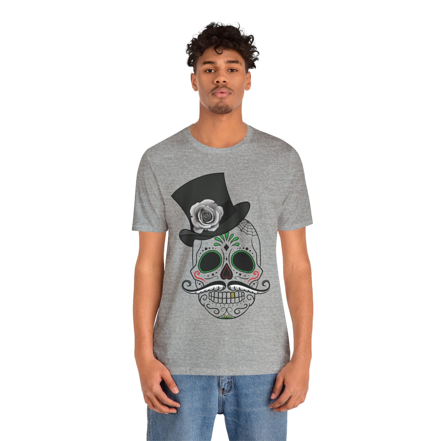 Unisex-T-Shirt aus Baumwolle mit Totenkopf