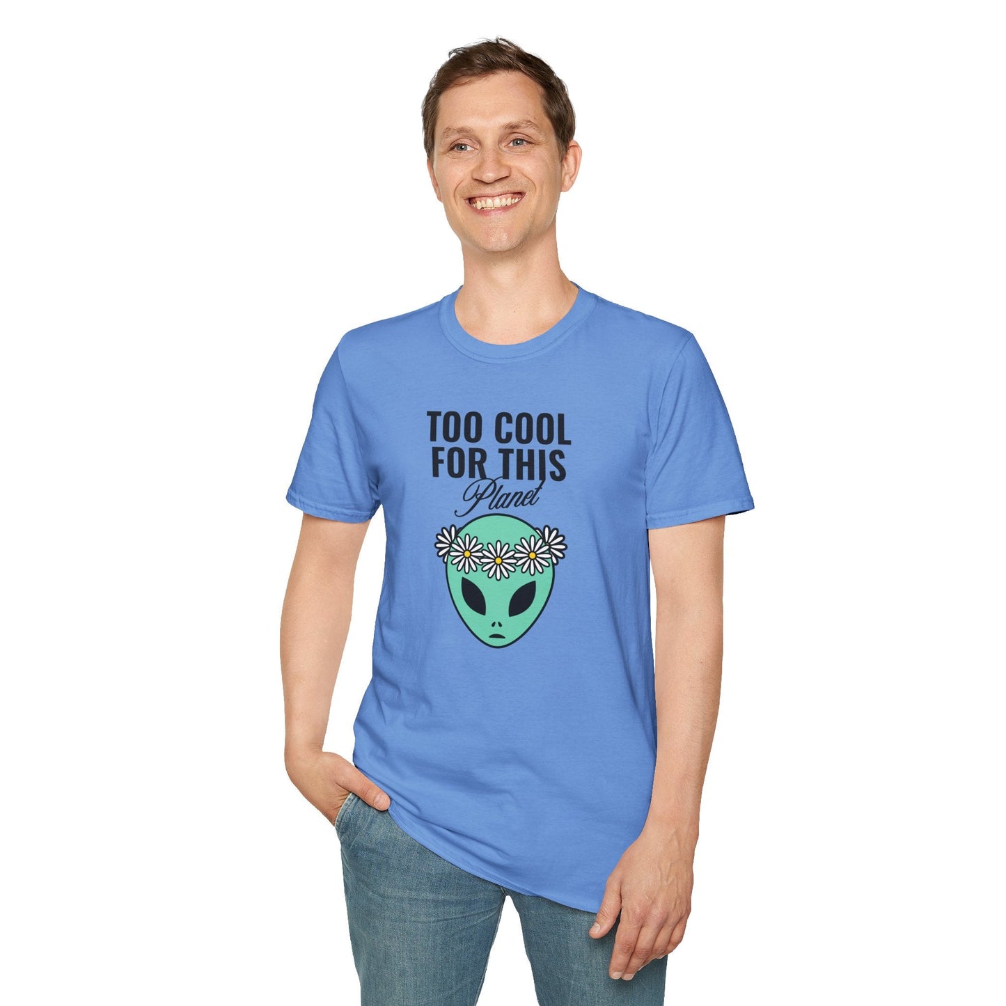 Alien Graphic Tee  Too Cool For This Planet Floral Crown