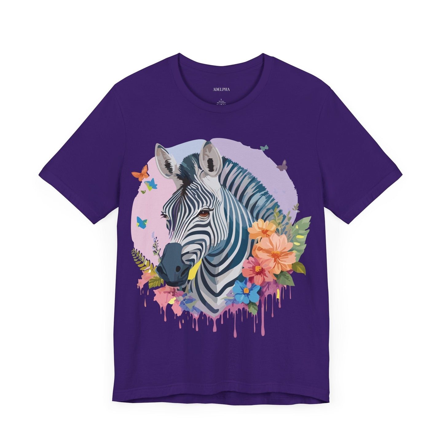Adelpha Zebra Graphic Tee Unisex Jersey Short Sleeve Vintage Inspired Artwork Tee Shirt