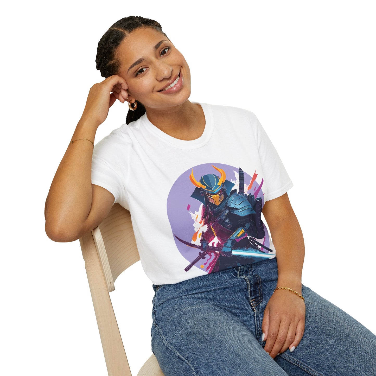 Samurai Shirt Unisex Softstyle Tee 100 Percent Ring Spun Cotton Comfortable Everyday Wear