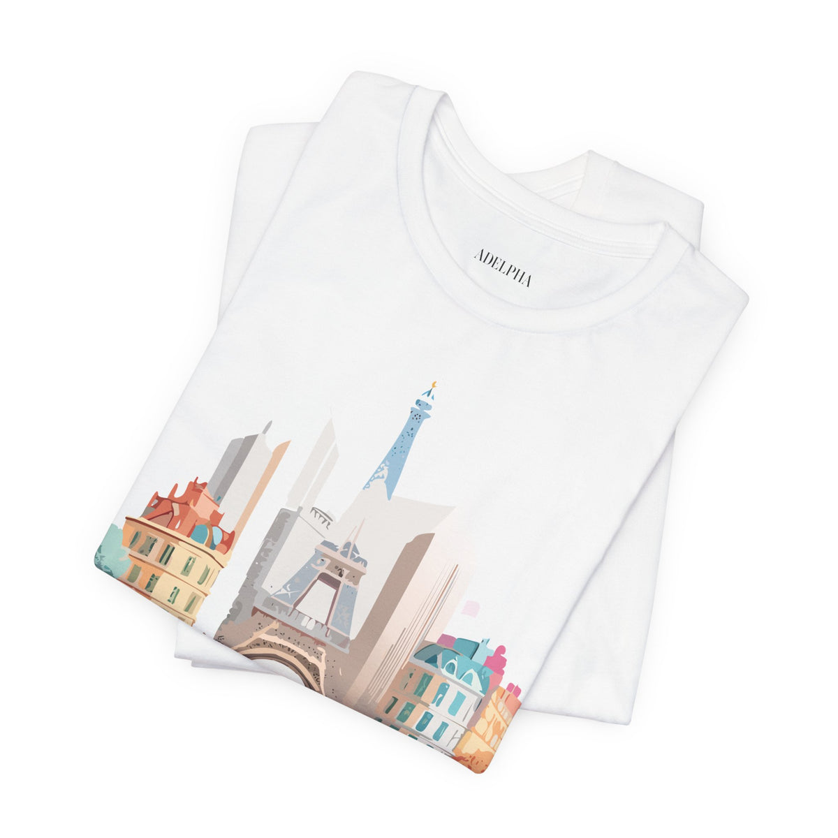 Graphic Unisex Cotton Bella+Canvas Tee Shirt with Paris