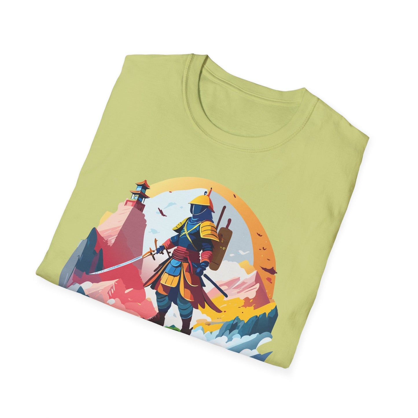 Samurai Unisex T Shirt Softstyle 64000 Short Sleeve Tee 100 Percent Cotton Breathable Comfort Fit