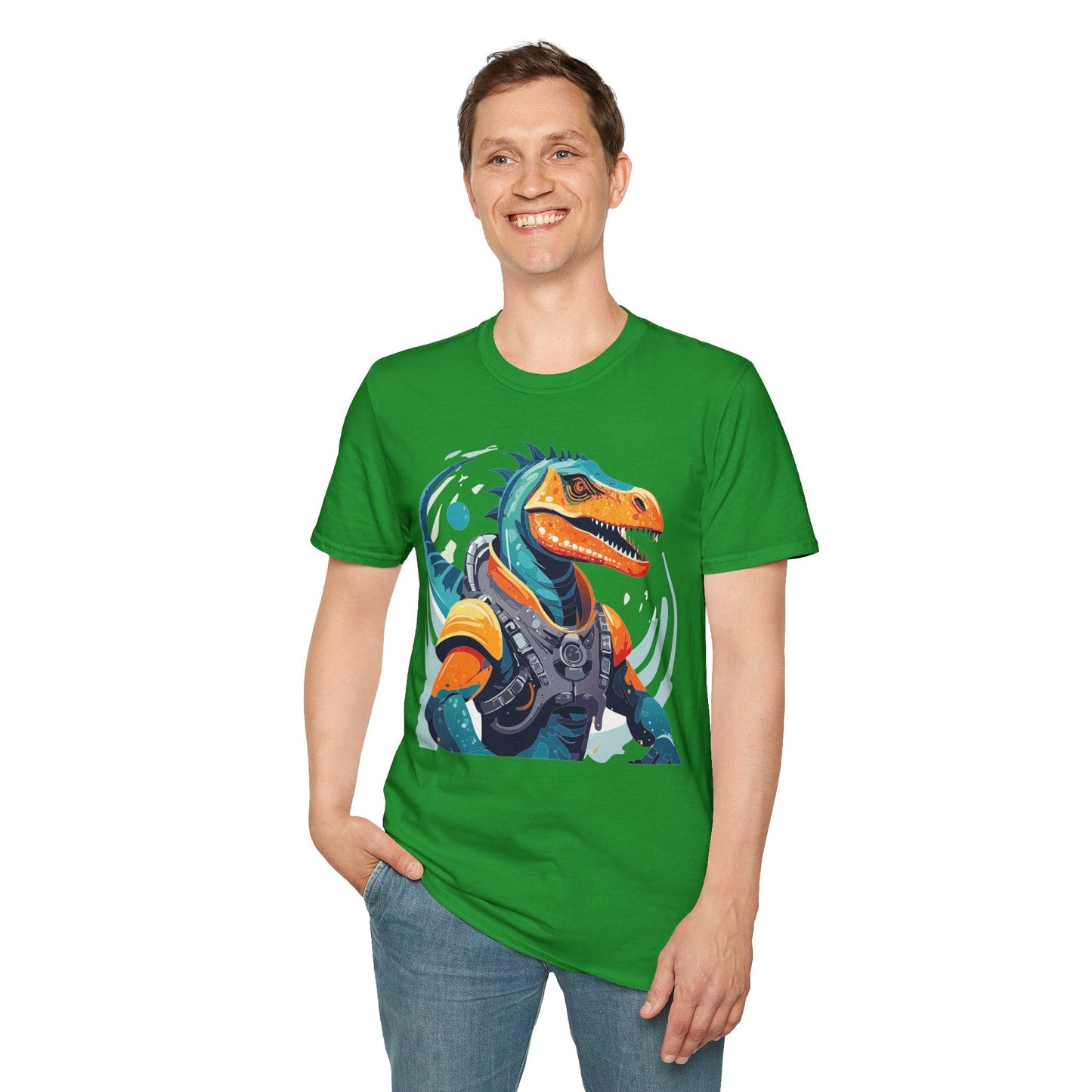 Alien Graphic Unisex Cotton Softstyle UFO Artwork Tee 10