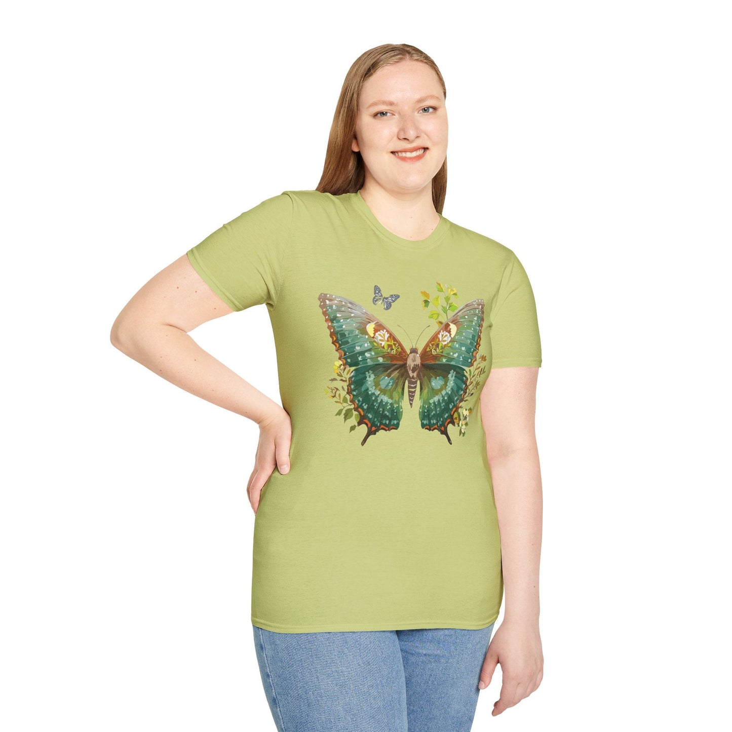 Butterfly Shirt Unisex T Shirt Monarch Print Gildan Softstyle 64000 Comfortable Everyday Wear