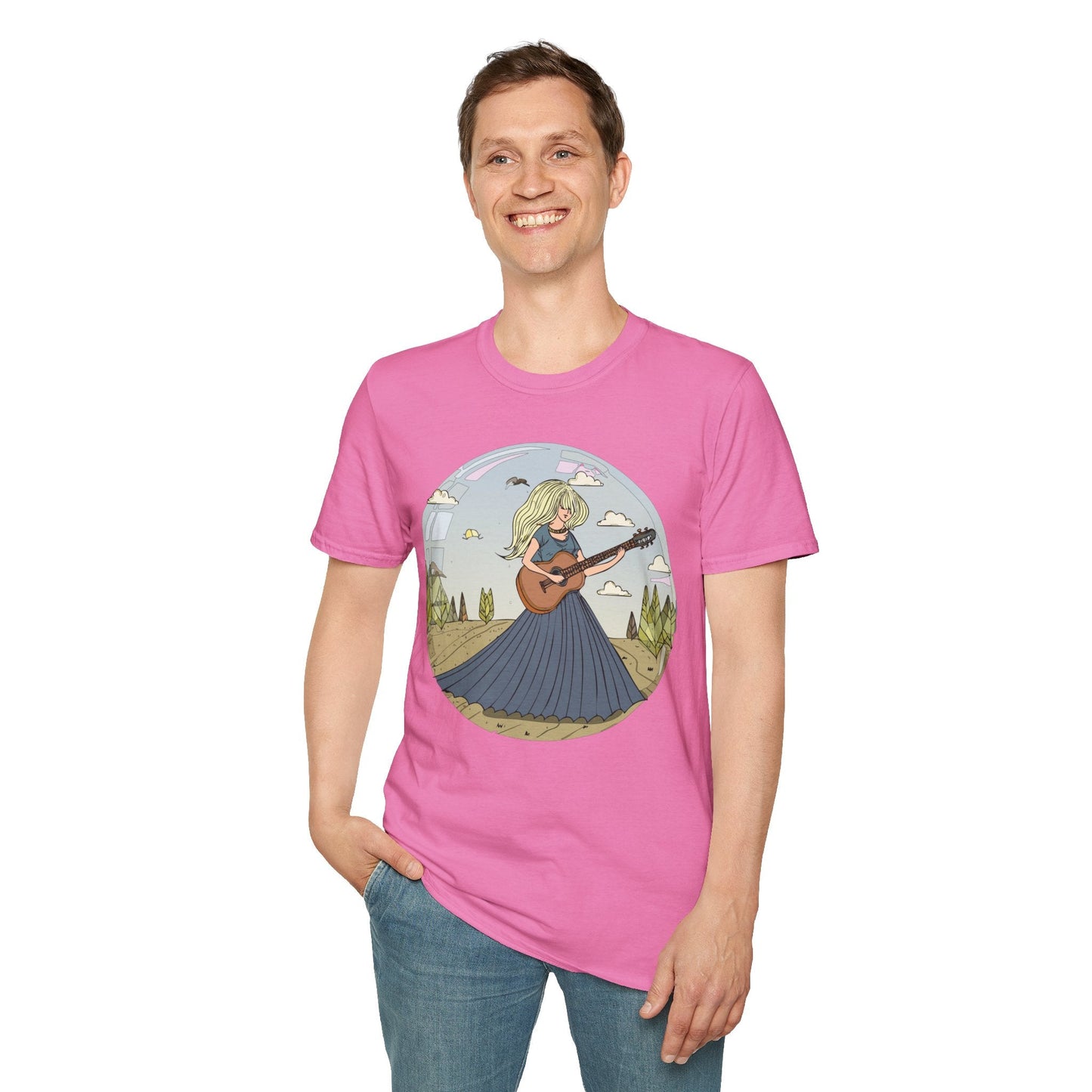Womens Graphic T Shirt Art Design Tee Softstyle Cotton Ring-Spun Unisex Short Sleeve