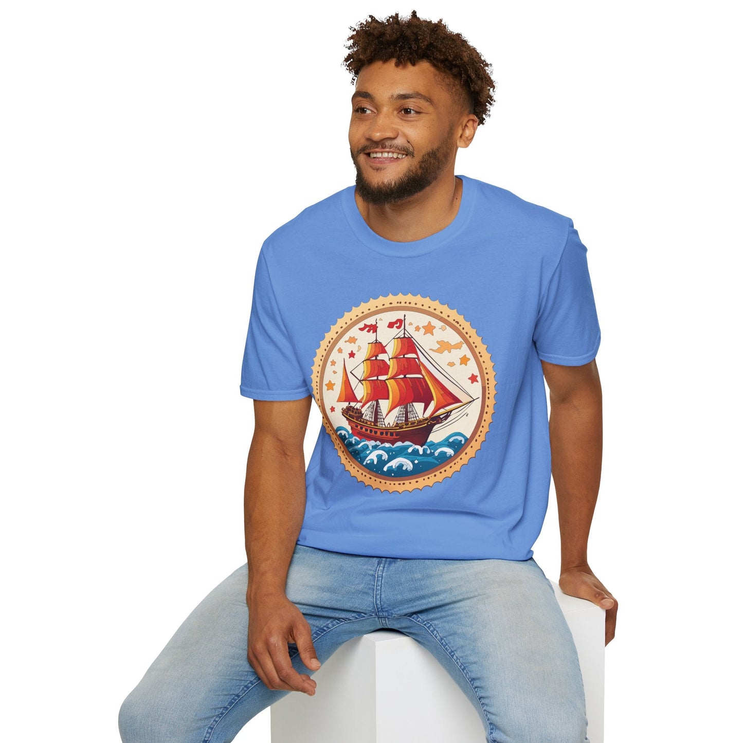 Ship T Shirts Frigate Vessel Tee Shirt Unisex Short Sleeve Gildan Softstyle 100 Percent Cotton