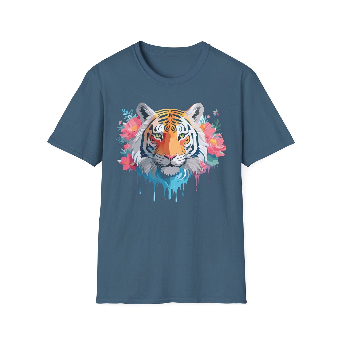 Tiger Shirt Unisex Animal Tee 100 Percent Ring Spun Cotton Softstyle