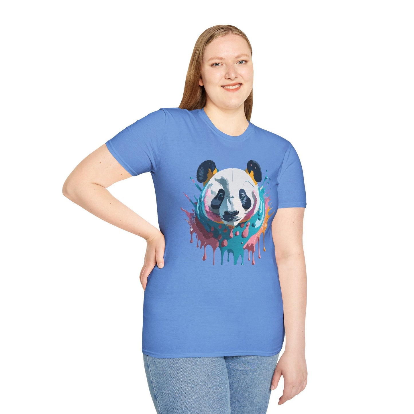 Panda Shirt Unisex T Shirt Gildan Softstyle 64000 Panda Graphic Animal Tee 100 Percent Cotton