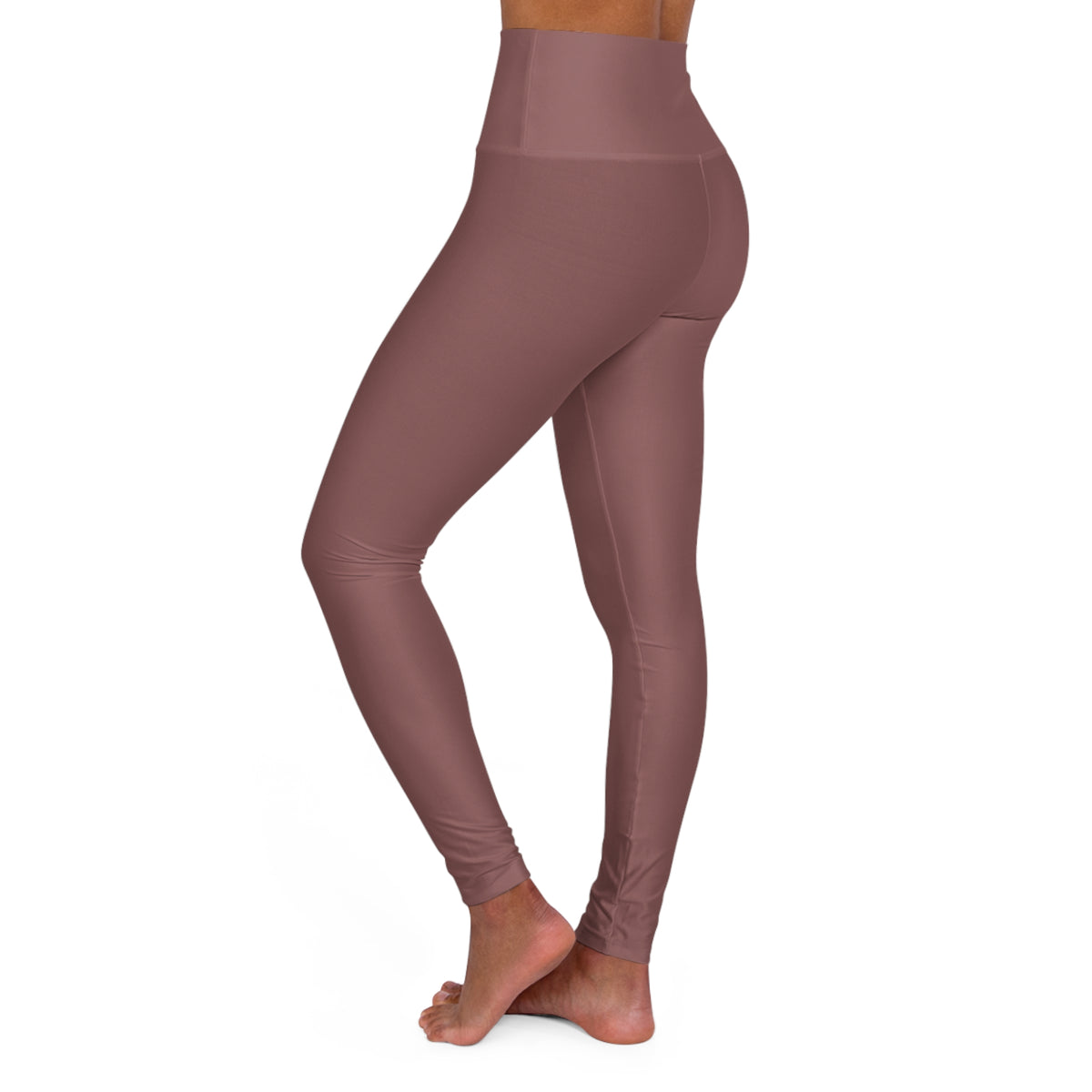 High-Waisted Rosy Mauve Yoga Leggings Activewear for Pilates Women's Seamless Poly-Span Dusty Mauve Everyday Wear