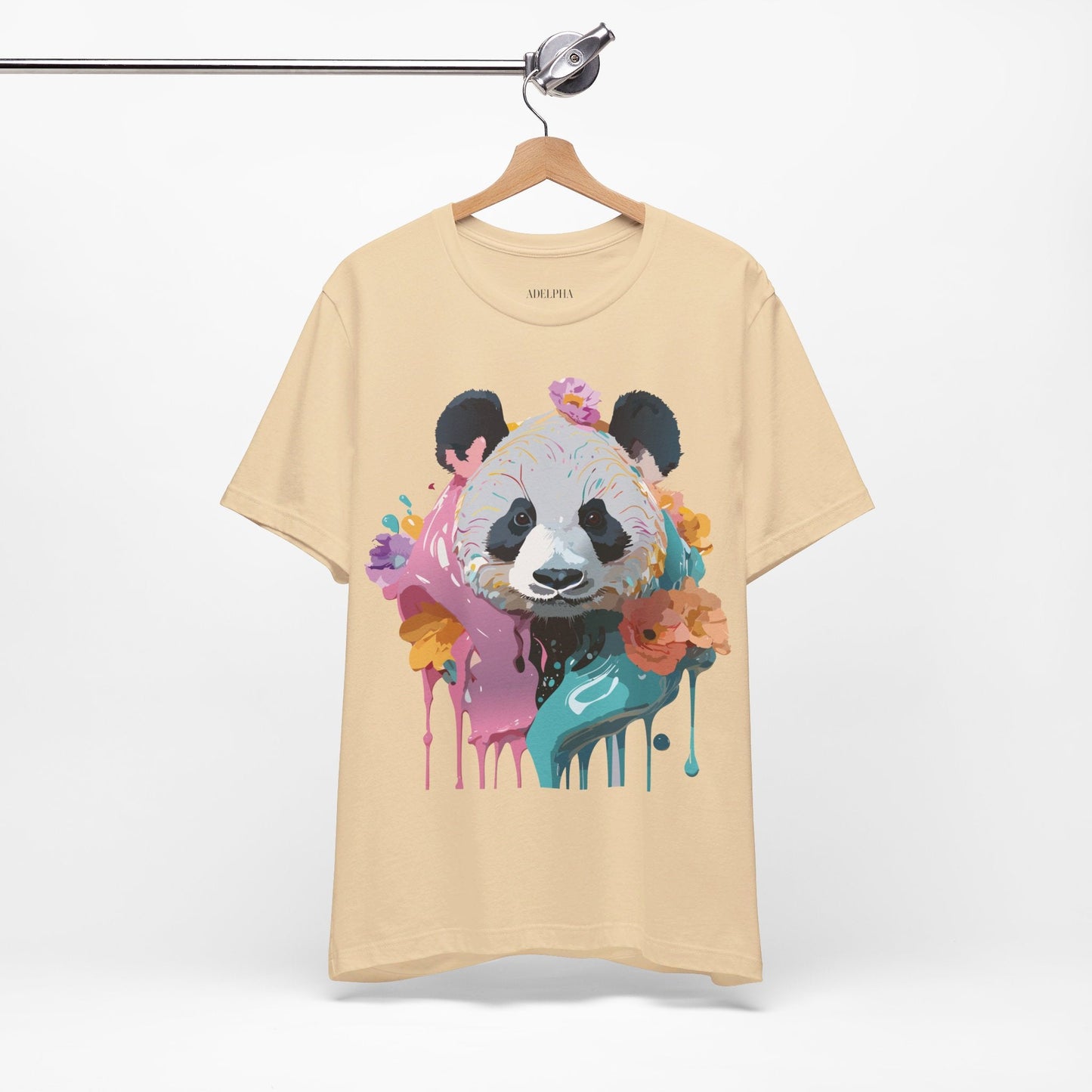 Panda Premium Graphic Tee Unisex Jersey Short Sleeve By Adelpha Vintage Inspired Artwork