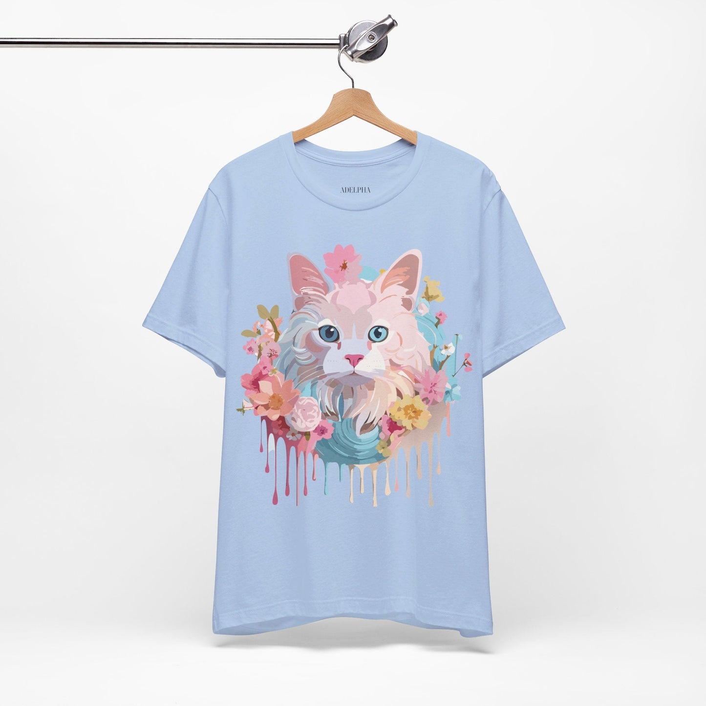Cat Graphic T Shirt Unisex Short Sleeve Vintage Adelpha Art Tee