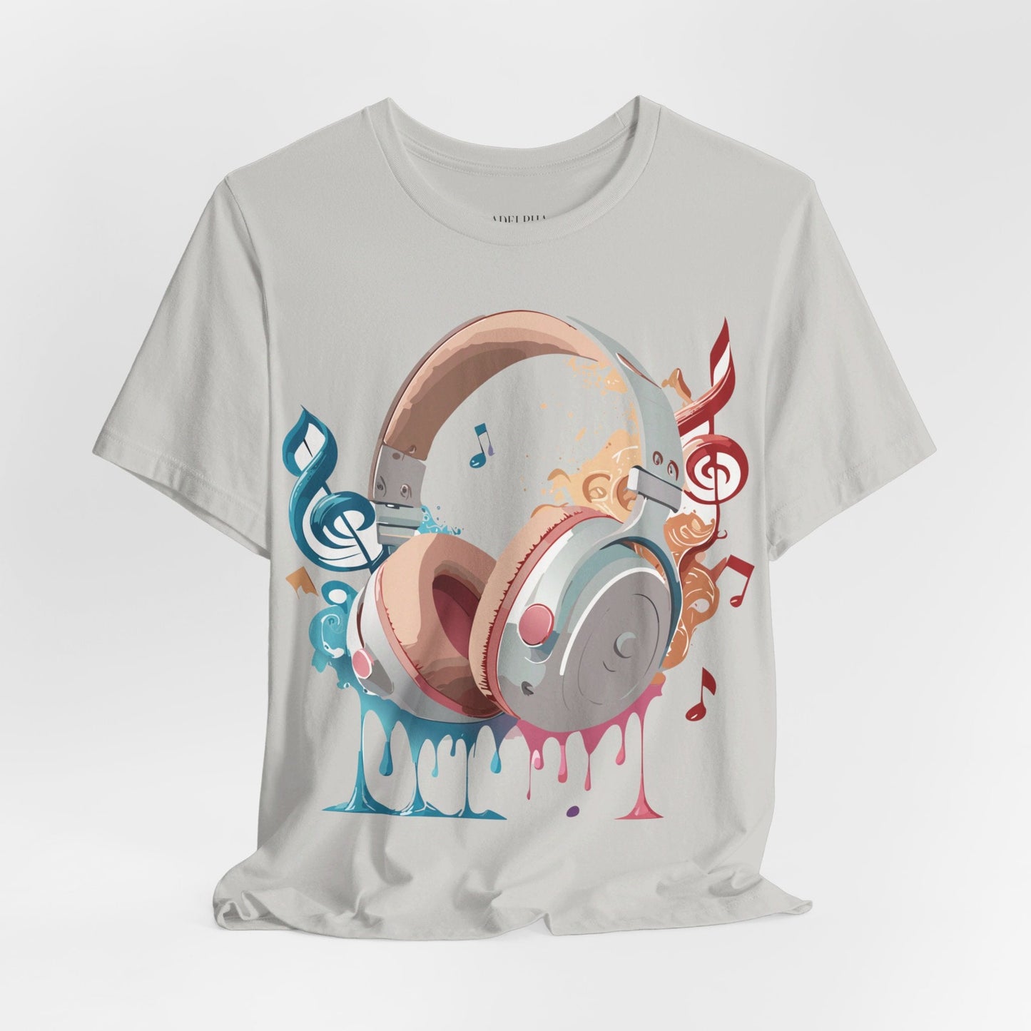 Music Graphic Unisex 100 Cotton Vintage Art with Musical Elements Tee 97
