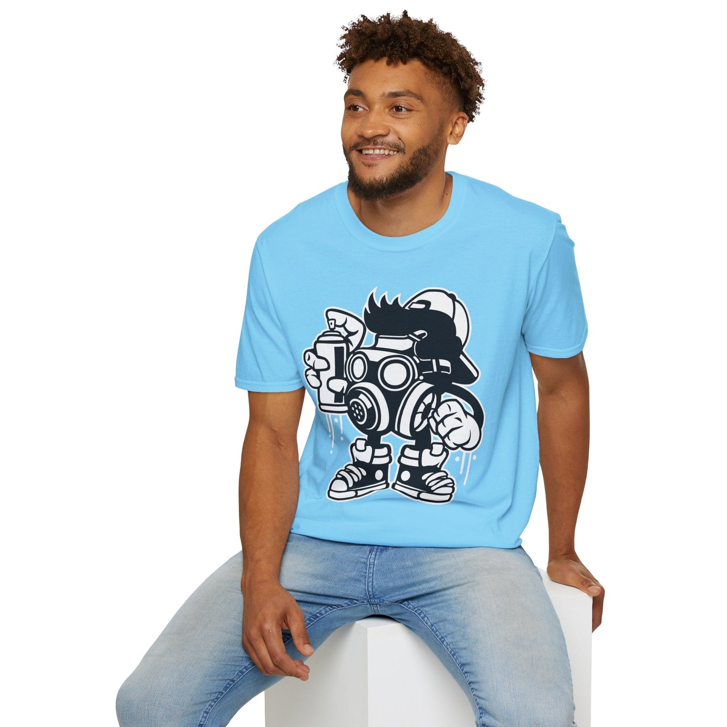 Cartoon T Shirt Unisex Animation Tee Funny Art Design Gildan Softstyle 64000 Ring Spun Cotton