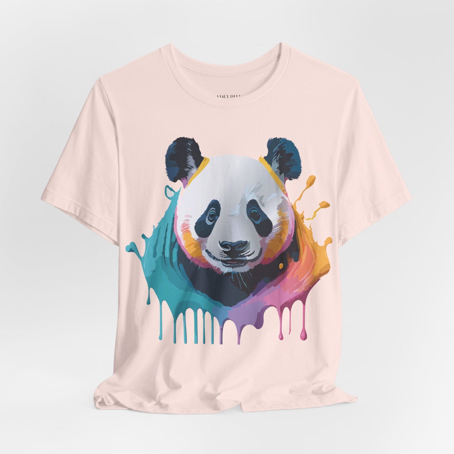 Panda Shirt Unisex Graphic Tee Vintage Inspired Art by Adelpha Premium Jersey Short Sleeve