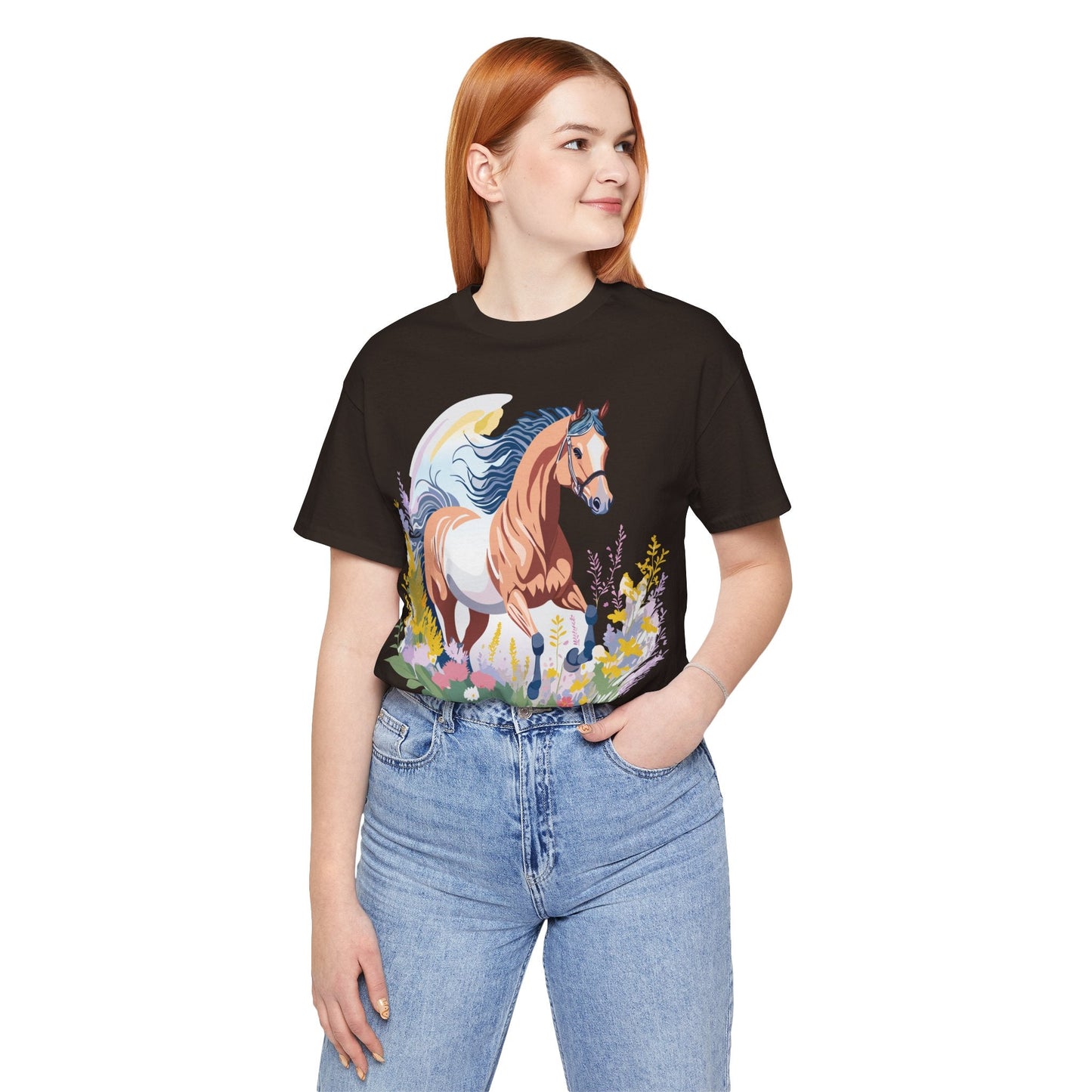 Horse Graphic Unisex 100 Cotton Vintage Animal Art T-Shirt 4