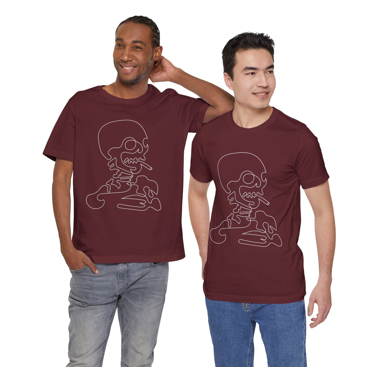 Unisex Cotton Tee Shirt with Skull