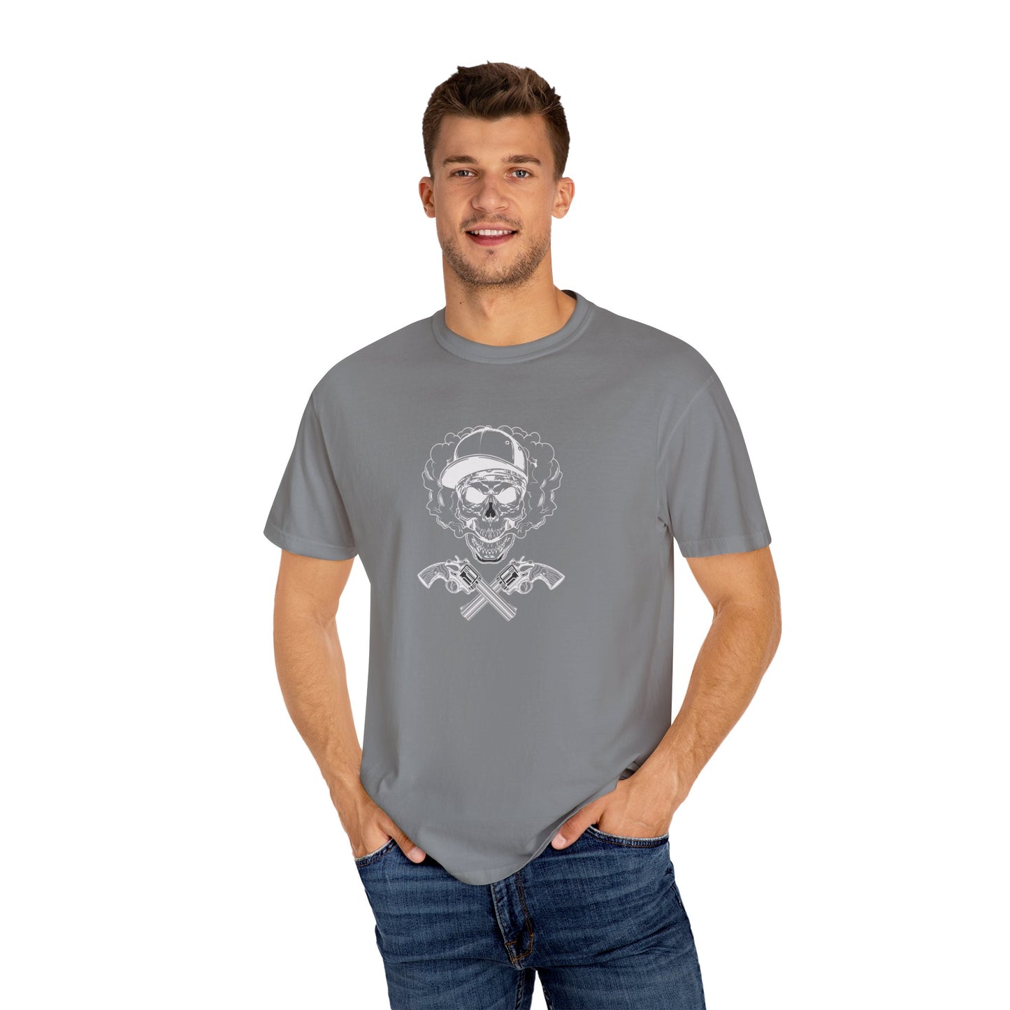 Camiseta unisex de algodón con calavera