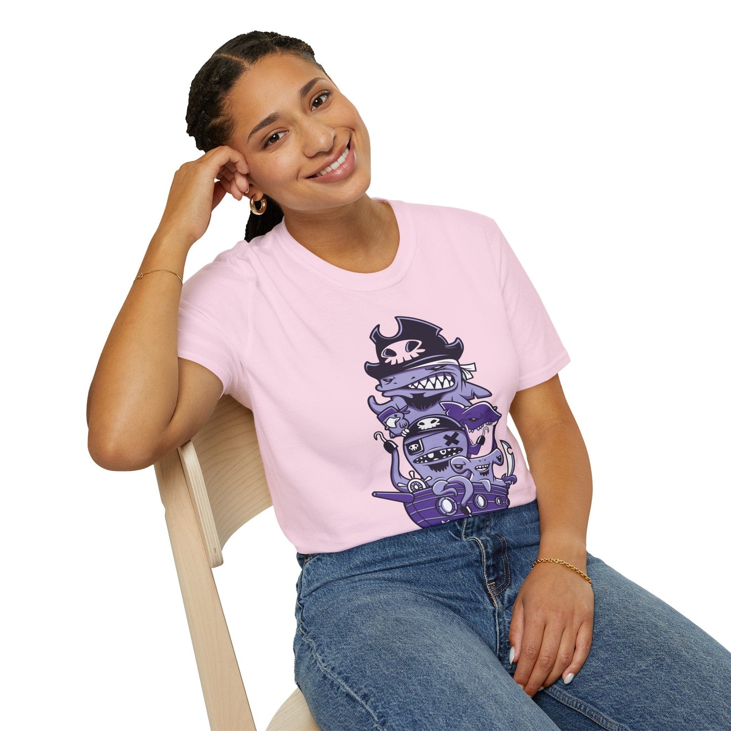 Cartoon T Shirt Animation Tee Unisex Softstyle 64000 100 Percent Ring Spun Cotton Funny Graphic Tee